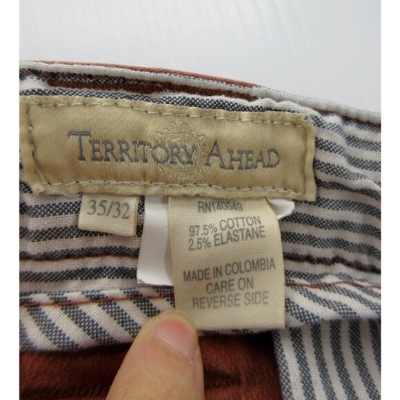 The Territory Ahead Pants 35X32 Chino Straight Trouser Stretch Preppy - Picture 8 of 9
